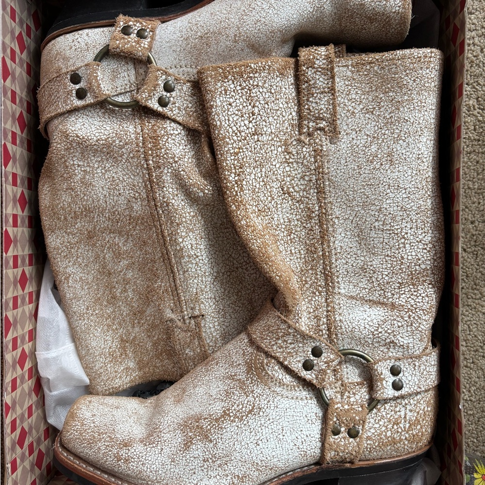 Frye Women's Distressed Harness Boots size 10
